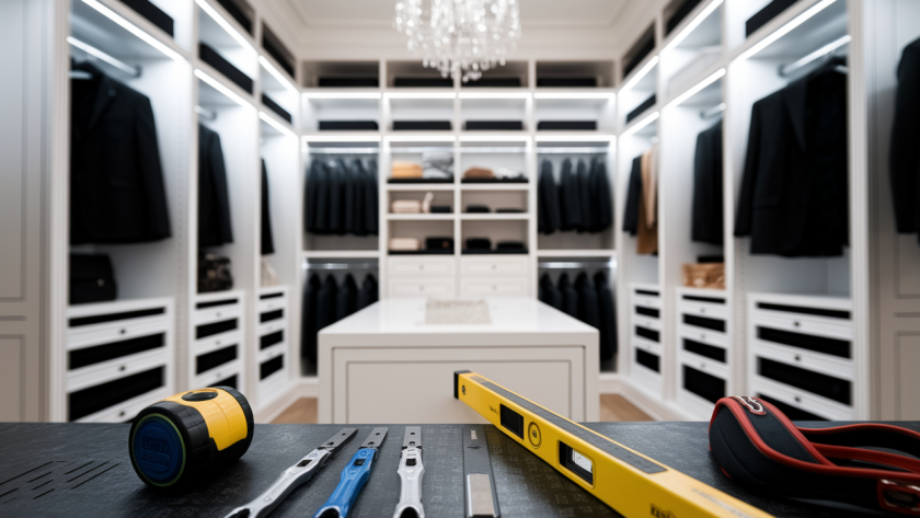Aménager un dressing sur mesure : outils spécifiques et techniques